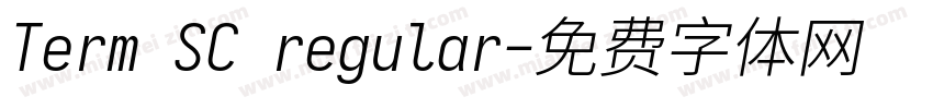 Term SC regular字体转换